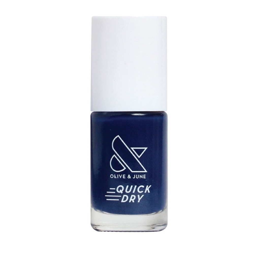 Suited | Olive & June Quick Dry Nail Polish, Navy Blue, 0.3 oz. - Picture 2 of 5